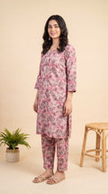 Pink Embroidered 2-Piece Lawn Co-Ord Set