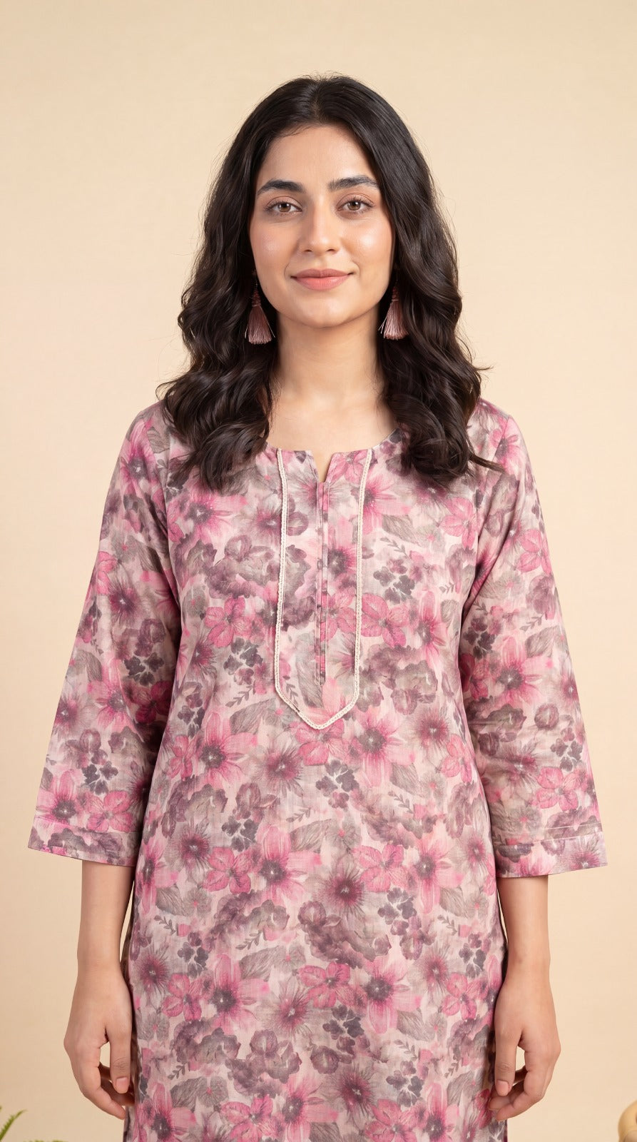 Pink Embroidered 2-Piece Lawn Co-Ord Set