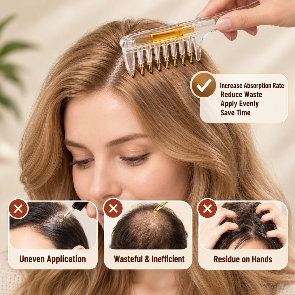 Scalp Oil Applicator Comb – Precision Hair Oiling Comb